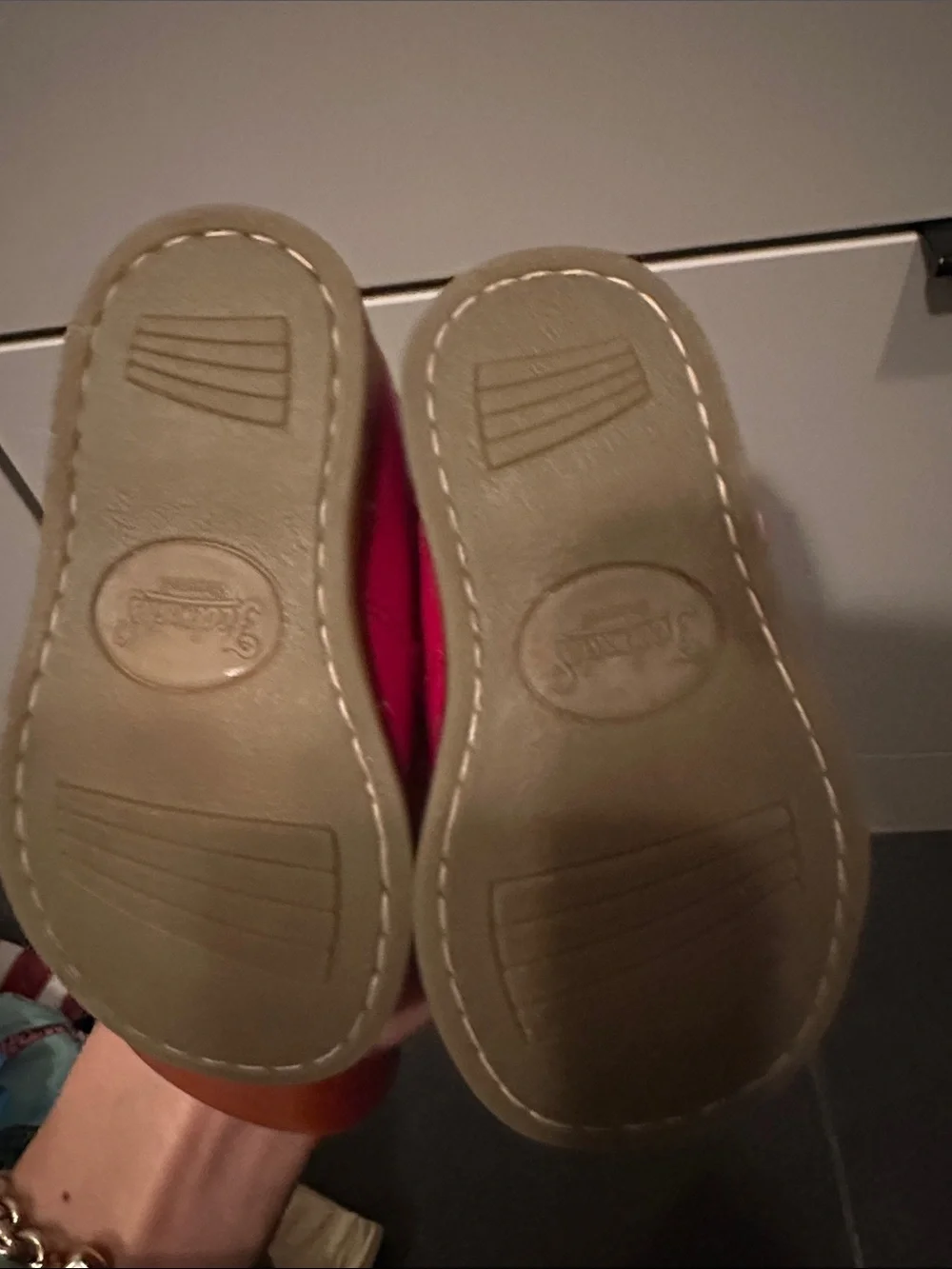 FootMates Hot red T-Strap Mary Jane Shoes
